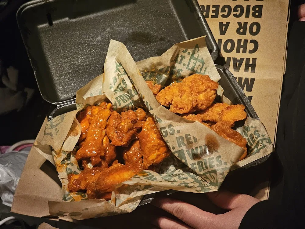 Wingstop food and storefront view at 352C Broadway in Saugus, Massachusetts