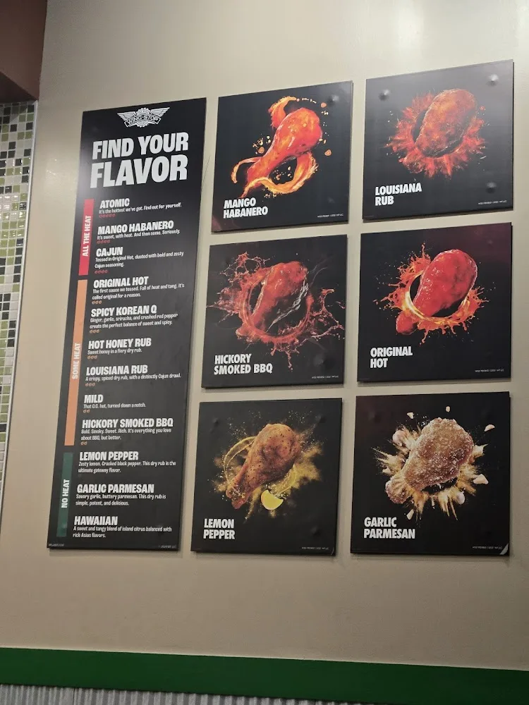 Wingstop food and storefront view at 5 Everett St in Revere, Massachusetts