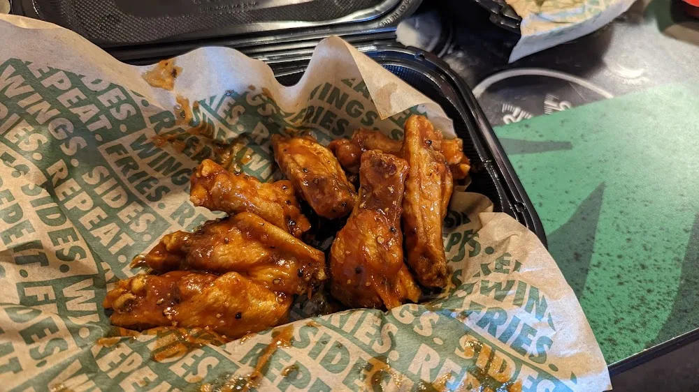 Wingstop food and storefront view at 13044 Middlebrook Rd in Germantown, Maryland