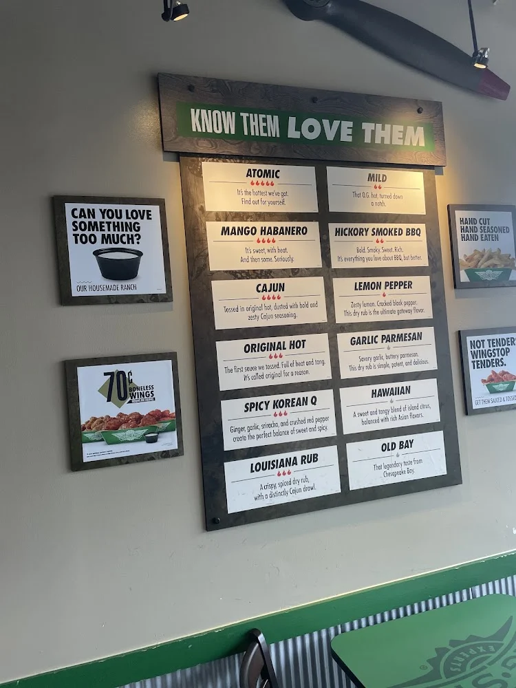 Wingstop food and storefront view at 14925 Shady Grove Rd Unit H (Fallsgrove Village Center) in Rockville, Maryland