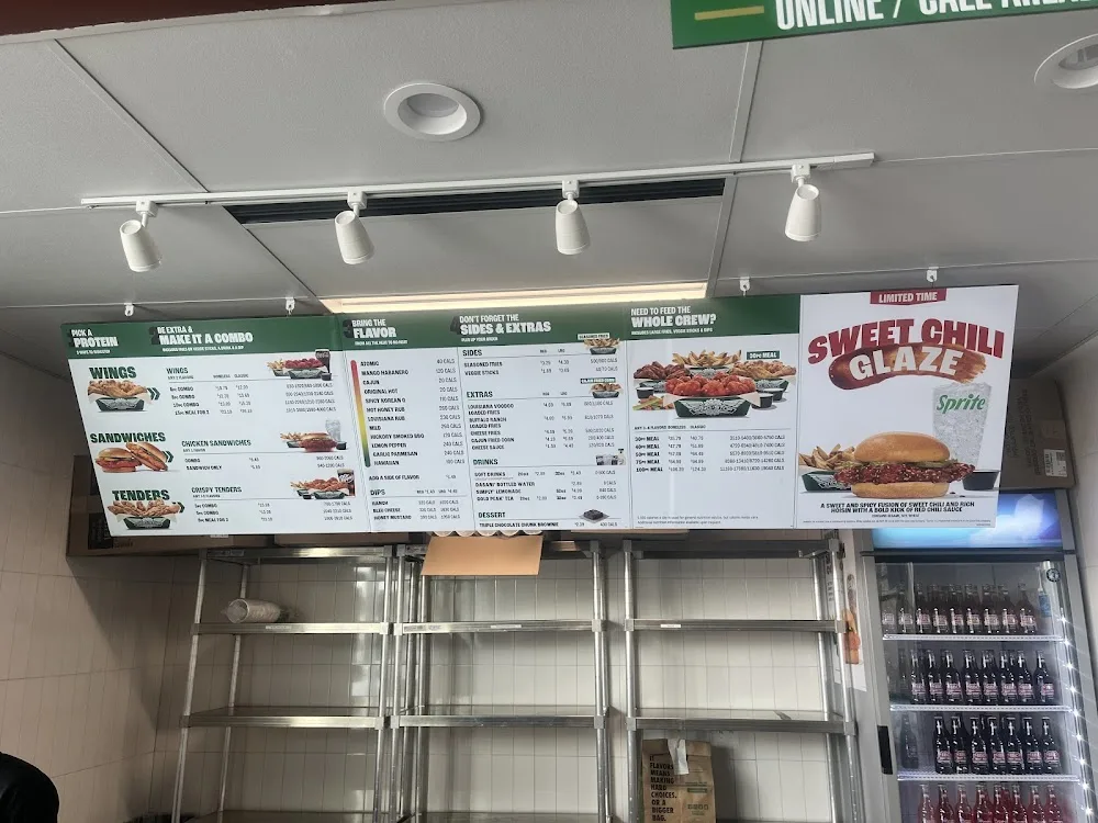 Wingstop food and storefront view at 6333 S. Cedar St. in Lansing, Michigan