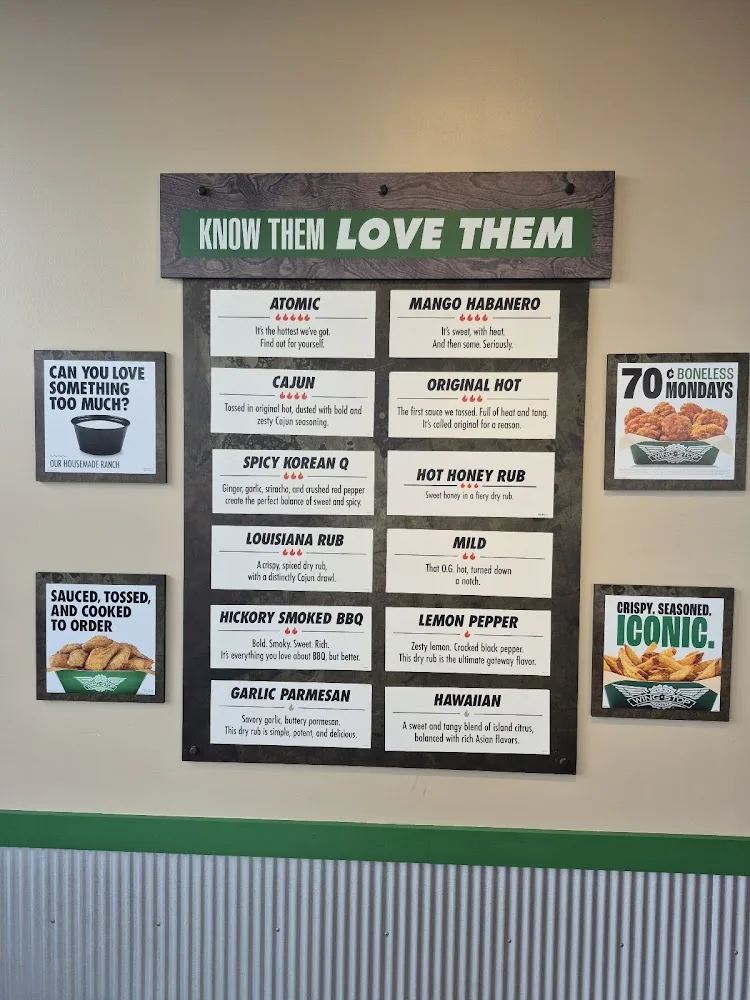 Wingstop food and storefront view at 12459 23 Mile Road in Shelby Township, Michigan