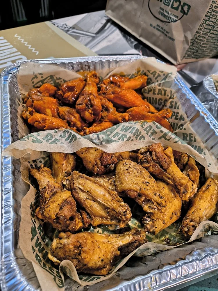 Wingstop food and storefront view at 7534 149th St. W in Apple Valley, Minnesota