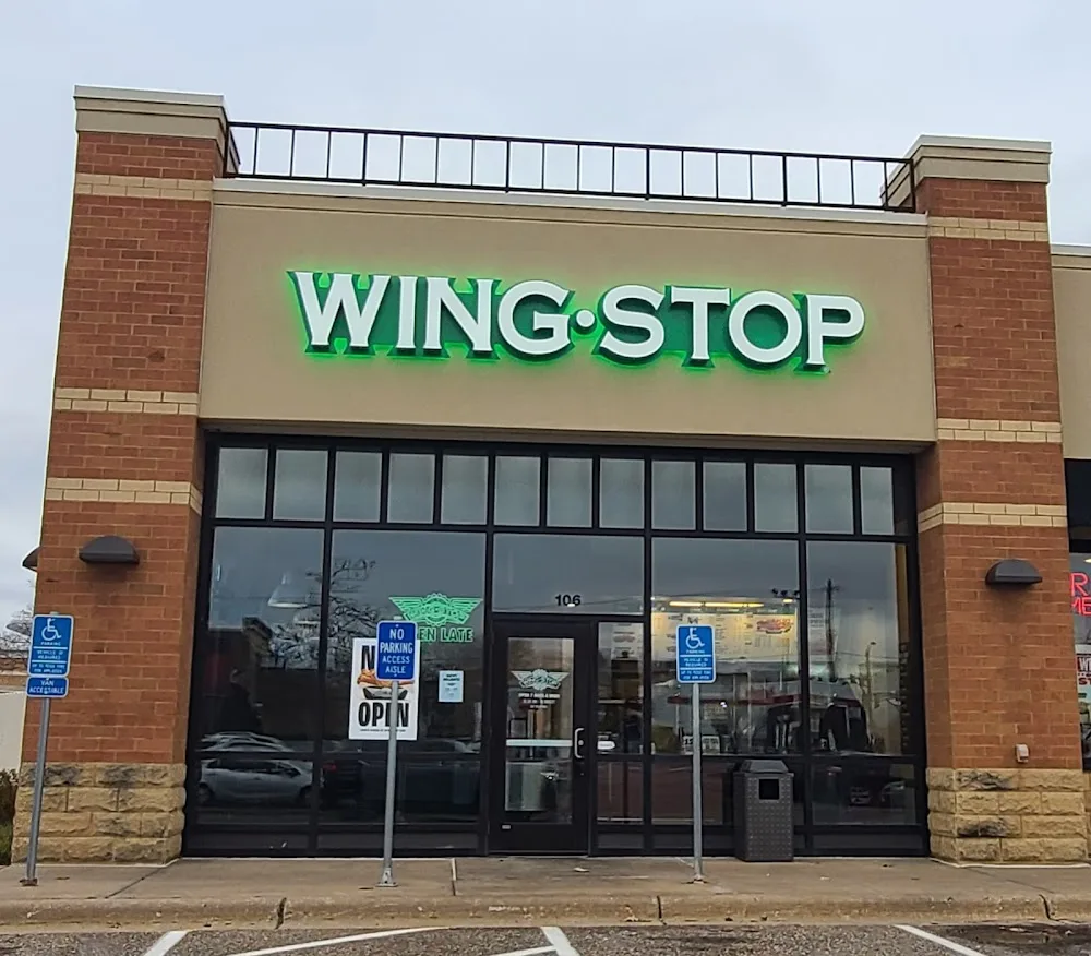 Wingstop food and storefront view at 3095 White Bear Ave in Maplewood, Minnesota