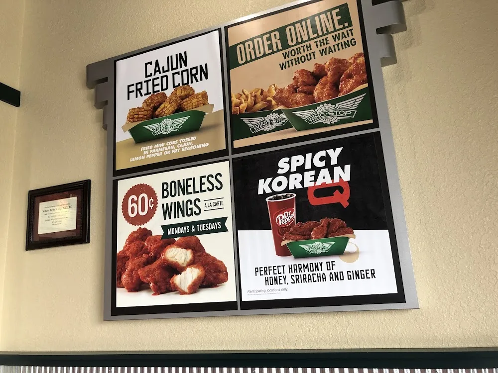 Wingstop food and storefront view at 11825 East 40 Hwy in Independence, Missouri