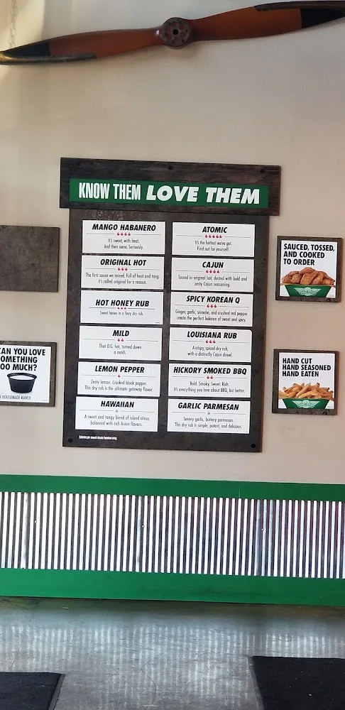 Wingstop food and storefront view at 1941 W. Foxwood Drive in Raymore, Missouri