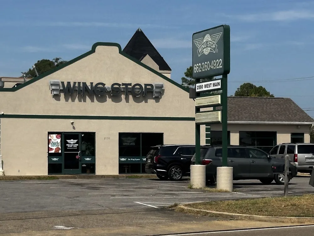 Wingstop food and storefront view at 2590 W Main St in Tupelo, Mississippi