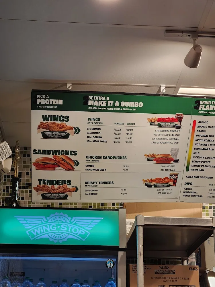 Wingstop food and storefront view at 405 E. Dixie Dr. in Asheboro, North Carolina