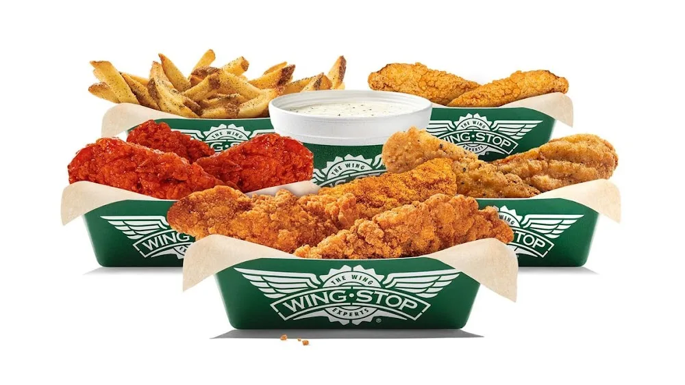 Wingstop food and storefront view at 19116 W. Catawba Ave in Cornelius, North Carolina