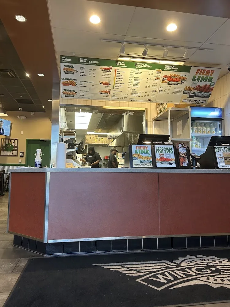 Wingstop food and storefront view at 4104 Surles Ct Unit 8 in Durham, North Carolina