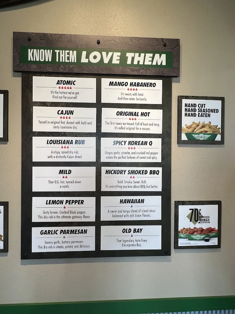 Wingstop food and storefront view at 2296 US Highway 70 SE in Hickory, North Carolina