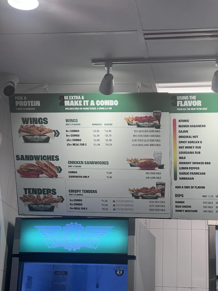 Wingstop food and storefront view at 3065 N. Main St in Hope Mills, North Carolina