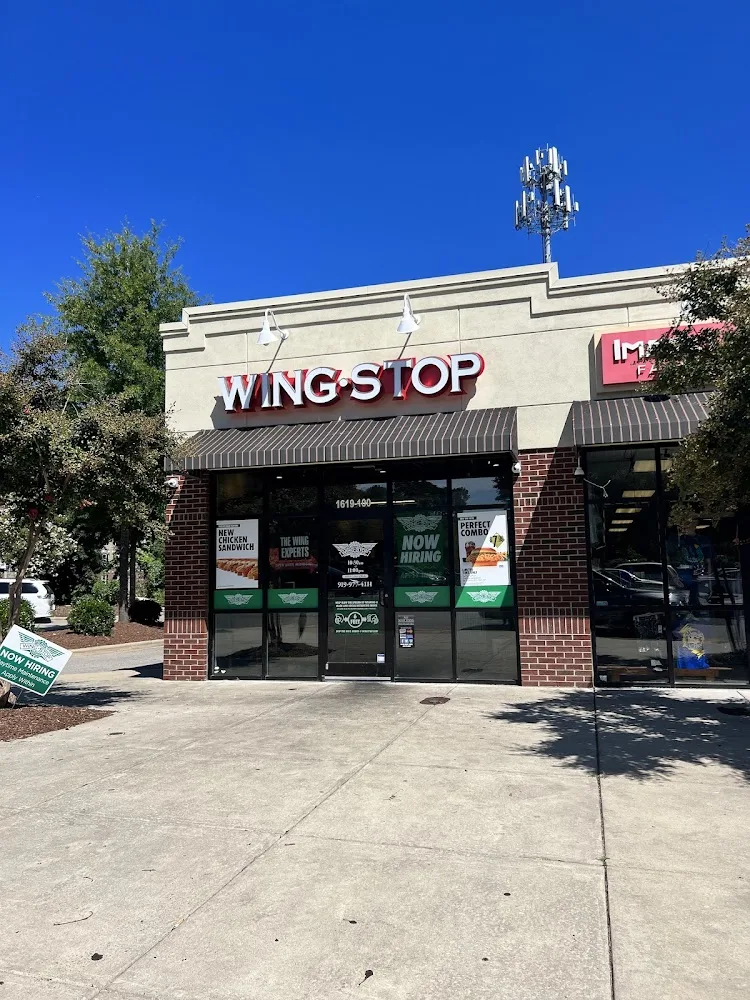 Wingstop food and storefront view at 1619 Cross Link Road in Raleigh, North Carolina