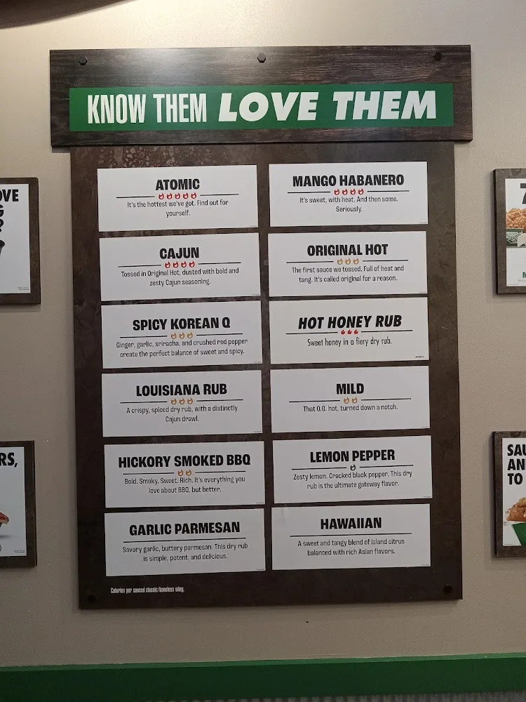 Wingstop food and storefront view at 1619 Cross Link Road in Raleigh, North Carolina