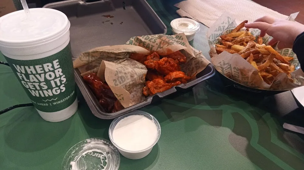 Wingstop food and storefront view at 2132 N. Webb Rd. in Grand Island, Nebraska