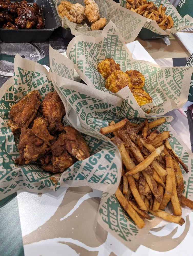 Wingstop food and storefront view at 5001 O Street in Lincoln, Nebraska