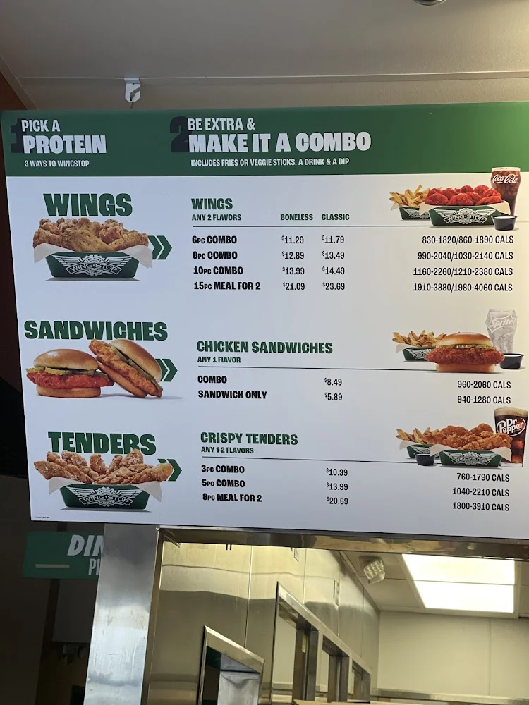 Wingstop food and storefront view at 1110 S 71st St Ste A in Omaha, Nebraska