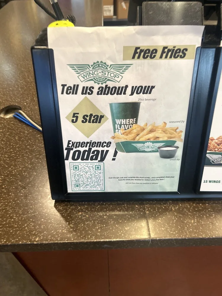 Wingstop food and storefront view at 388 Main Street in Belleville, New Jersey
