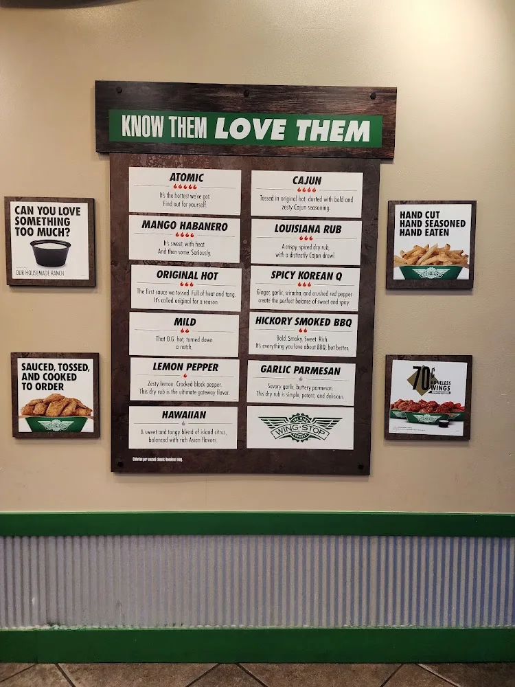 Wingstop food and storefront view at 127 US-130 in Cinnaminson, New Jersey