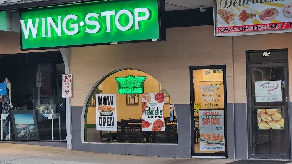 Wingstop food and storefront view at 415 Hwy 18 in East Brunswick, New Jersey