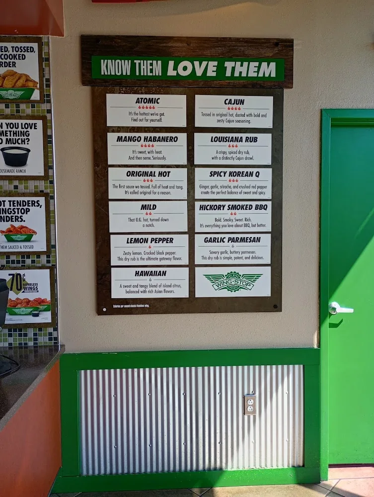 Wingstop food and storefront view at 1566A N. Olden Ave in Ewing, New Jersey