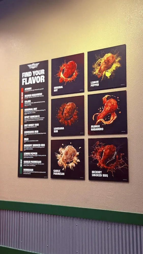 Wingstop food and storefront view at 84 Goffle Rd in Hawthorne, New Jersey