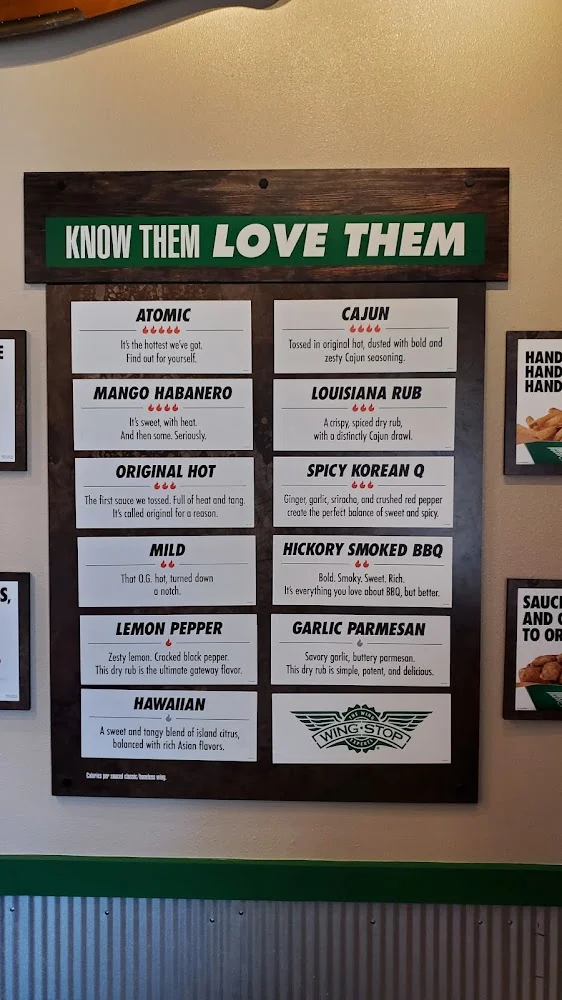 Wingstop food and storefront view at 337 W. Main Street in Freehold, New Jersey