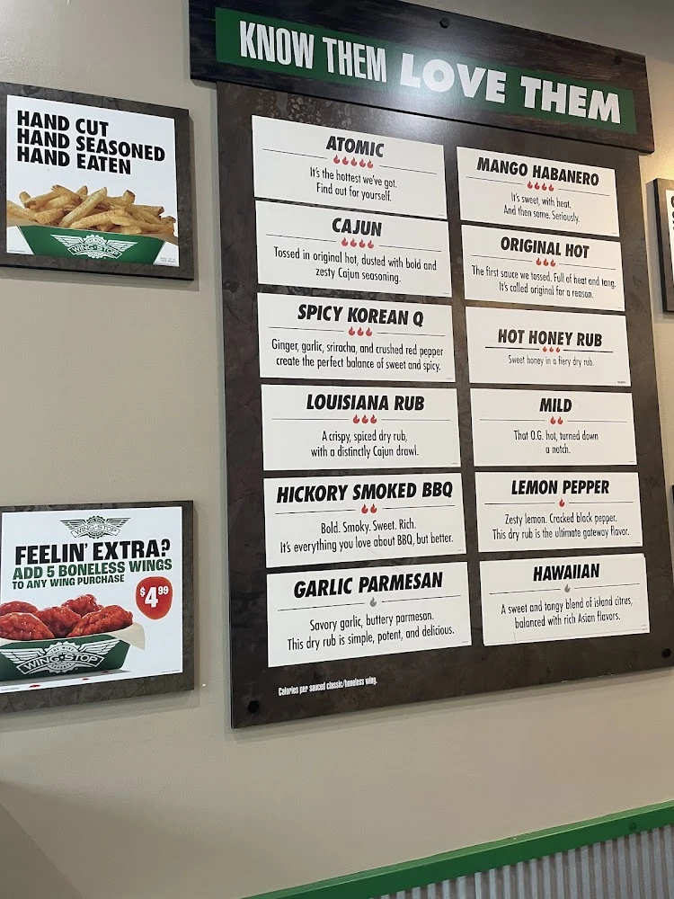 Wingstop food and storefront view at 123 Morris Street in Morristown, New Jersey