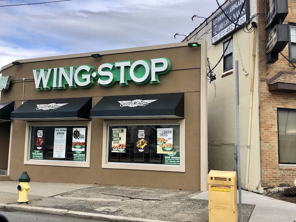 Wingstop food and storefront view at 487 Bloomfield Ave in Newark, New Jersey