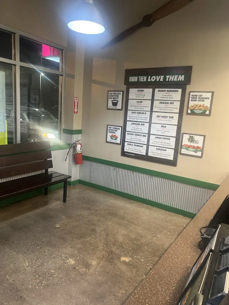Wingstop food and storefront view at 375 McLean Blvd in Paterson, New Jersey