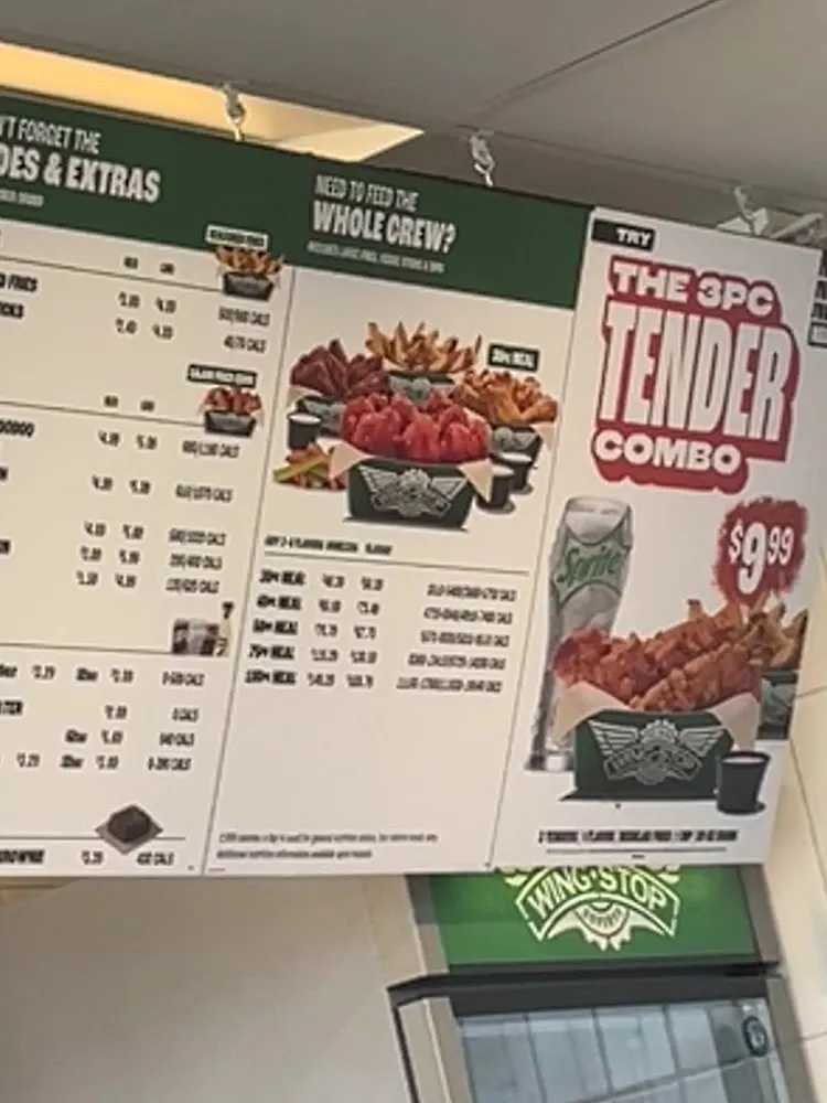 Wingstop food and storefront view at 76-98 Main Ave in Passaic, New Jersey