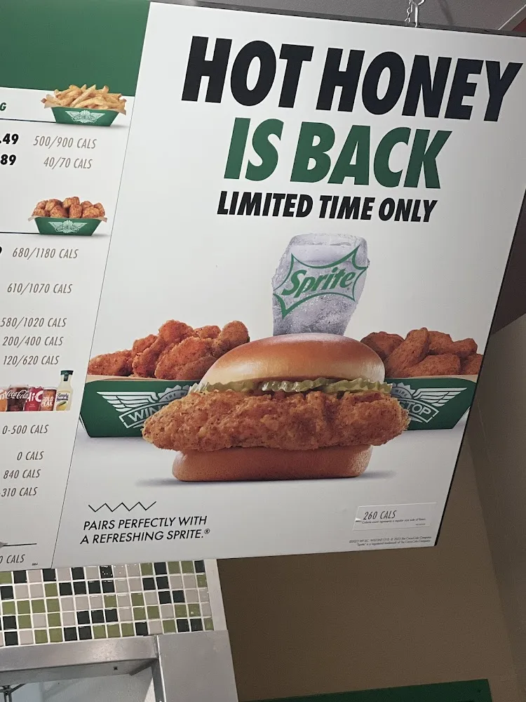 Wingstop food and storefront view at 1 Route 37 West in Toms River, New Jersey