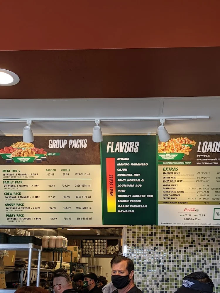 Wingstop food and storefront view at 2901 N Main Street in Roswell, New Mexico