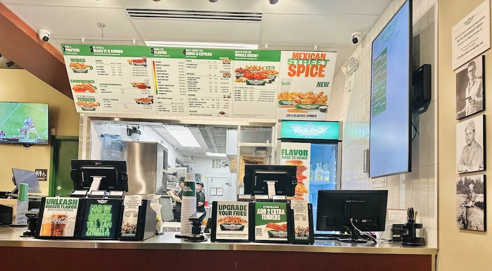 Wingstop food and storefront view at 450 S. Decatur Blvd in Las Vegas, Nevada