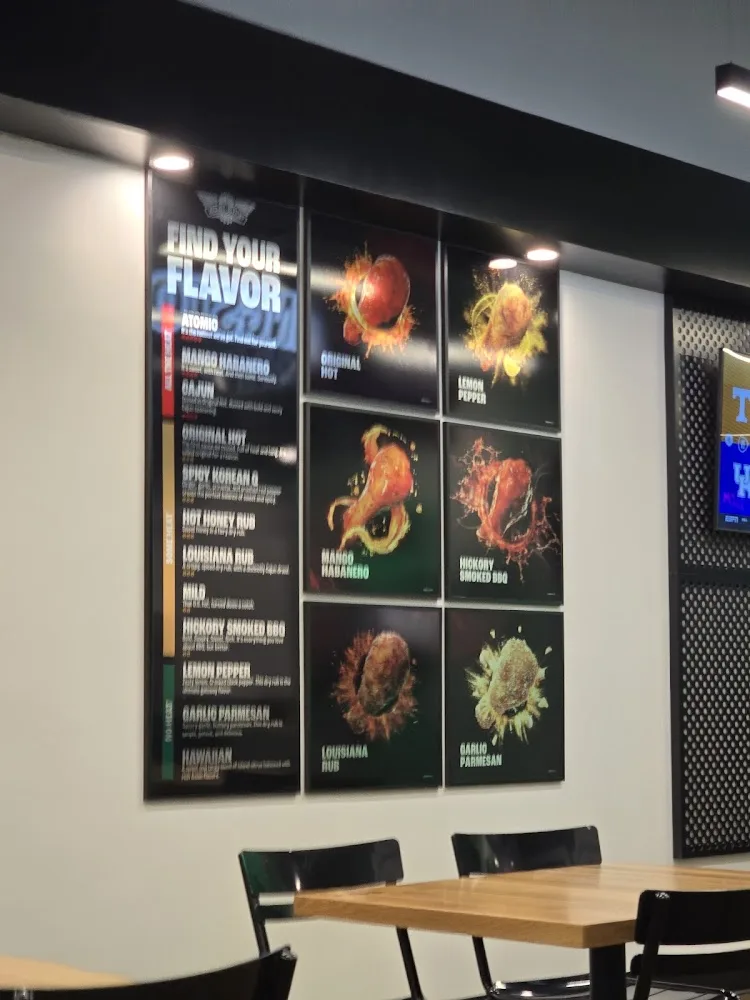 Wingstop food and storefront view at 5697 S Jones Blvd in Las Vegas, Nevada