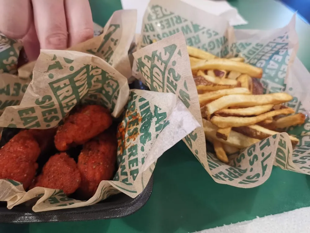 Wingstop food and storefront view at 1124 E Charleston Blvd in Las Vegas, Nevada