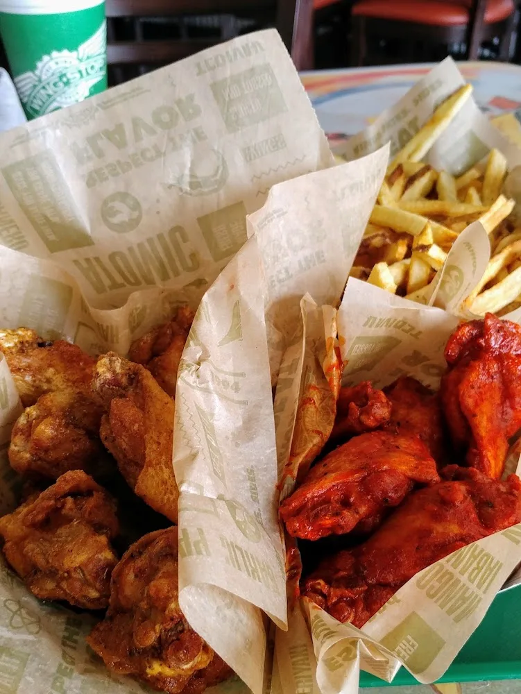 Wingstop food and storefront view at 5725 Losee Rd Ste 120 in North Las Vegas, Nevada