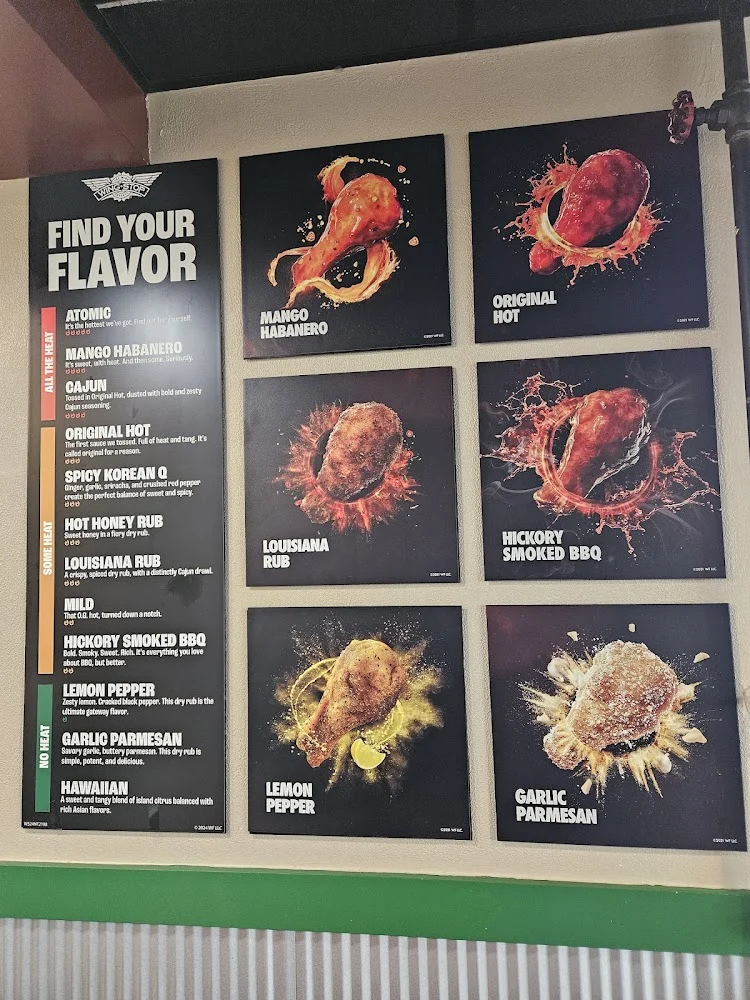 Wingstop food and storefront view at 911 Central Ave in Albany, New York