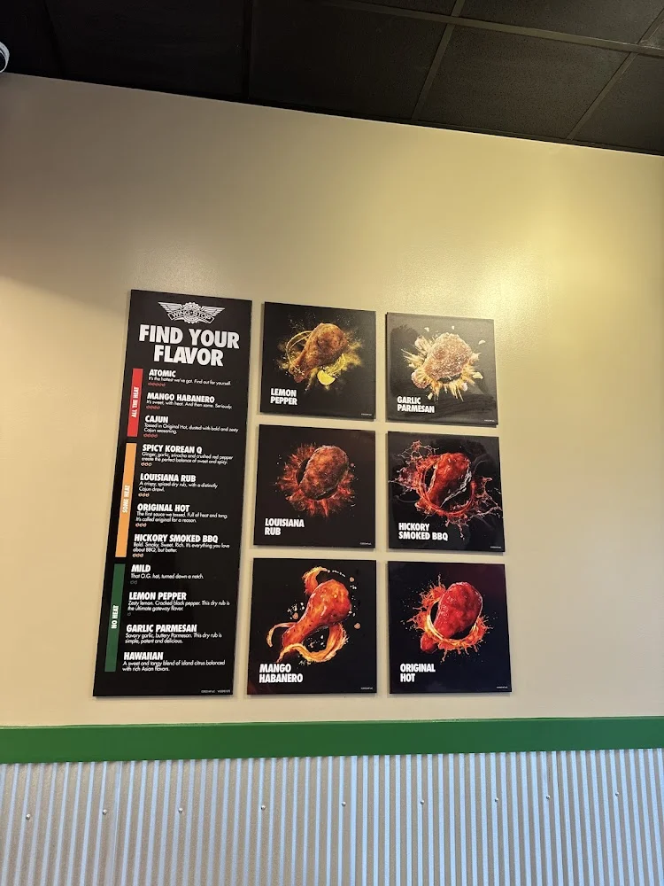 Wingstop food and storefront view at 617A E. Main St. in Bay Shore, New York