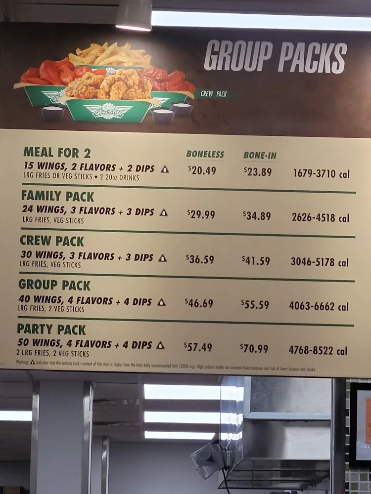 Wingstop food and storefront view at 356 E 149th St in Bronx, New York