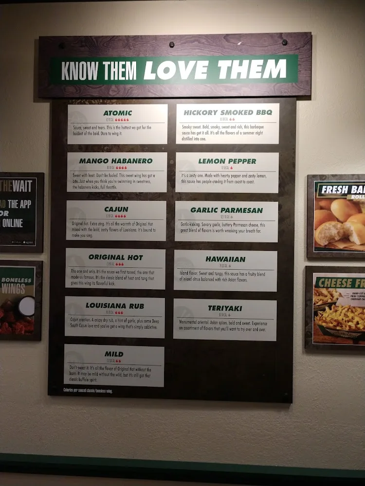 Wingstop food and storefront view at 935 Broadway in Brooklyn, New York