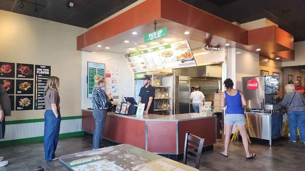 Wingstop food and storefront view at 2525 Elida Rd in Lima, Ohio