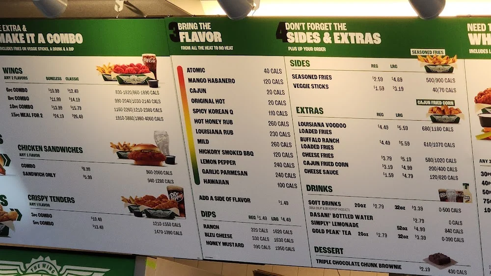 Wingstop food and storefront view at 2525 Elida Rd in Lima, Ohio