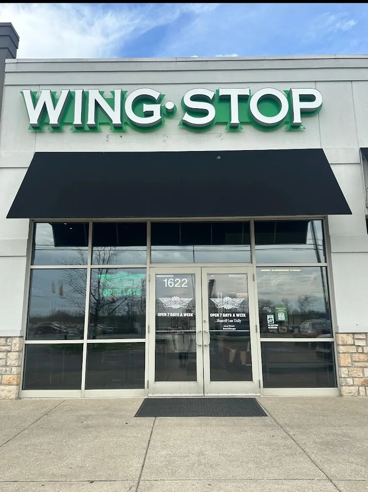 Wingstop food and storefront view at 1622 North Memorial Drive in Lancaster, Ohio