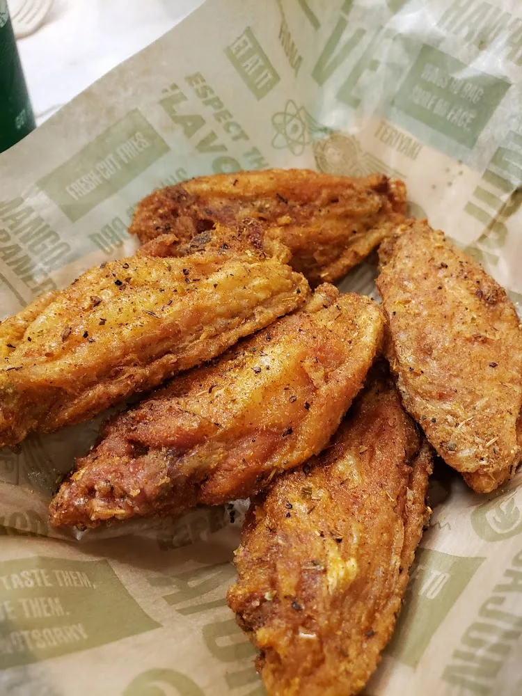 Wingstop food and storefront view at 862 E. Hillside Dr. in Broken Arrow, Oklahoma