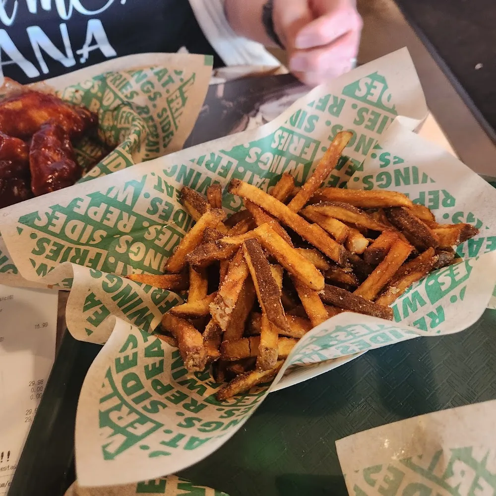 Wingstop food and storefront view at 4641 Commercial St in Salem, Oregon