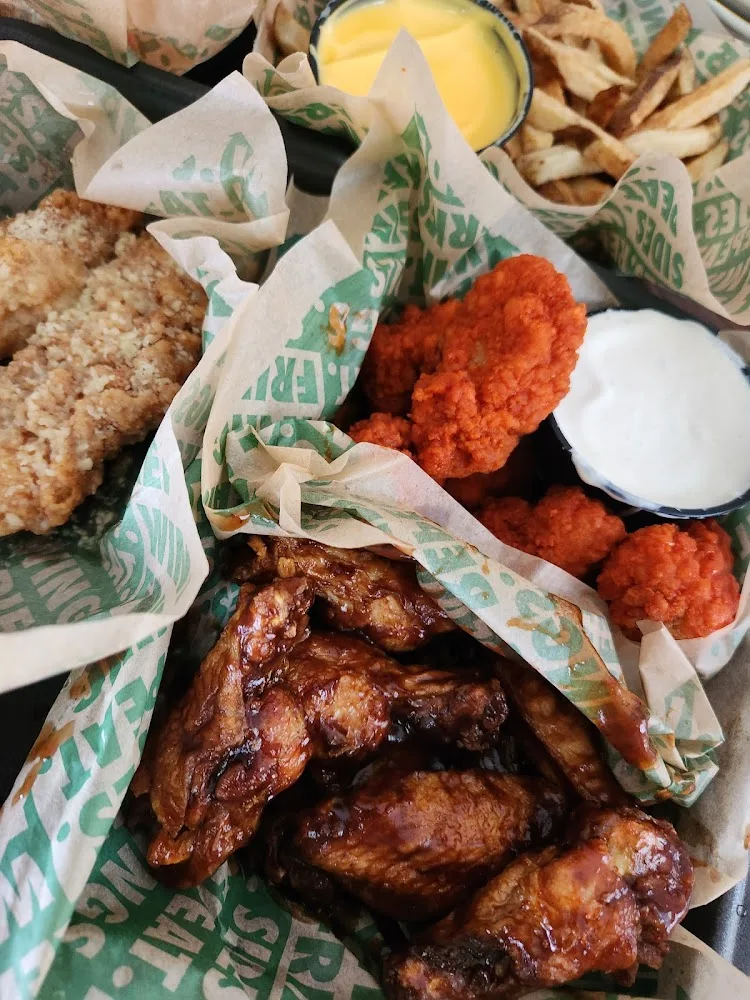 Wingstop food and storefront view at 4885 McKnight Road in Pittsburgh, Pennsylvania