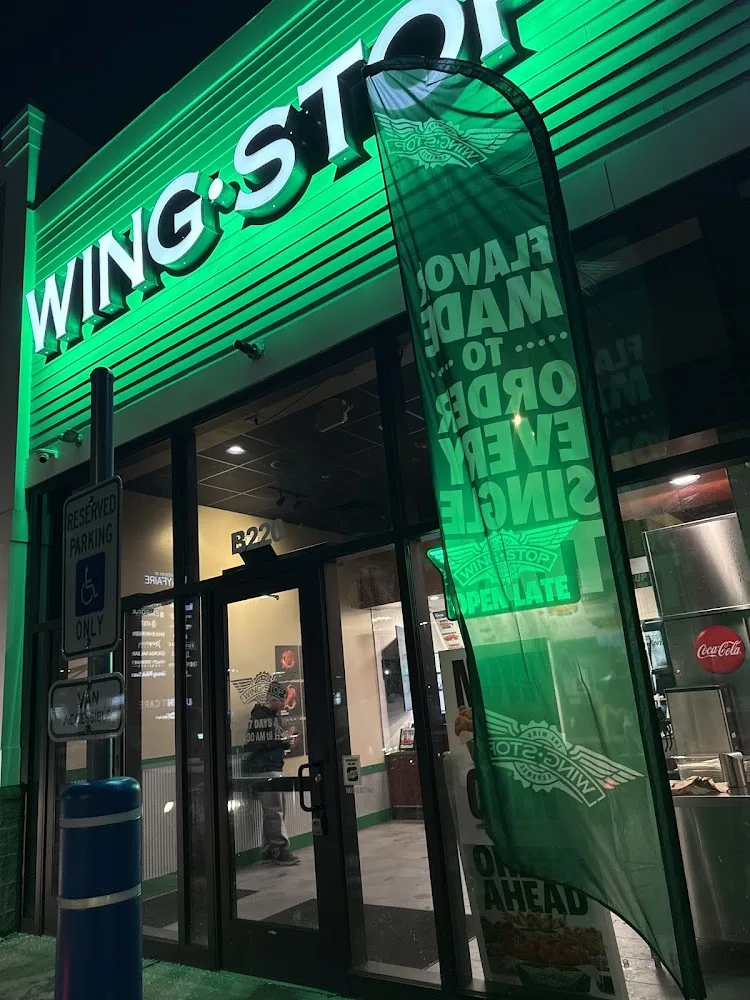 Wingstop food and storefront view at 1501 Atwood Ave Suite 3 in Johnston, Rhode Island