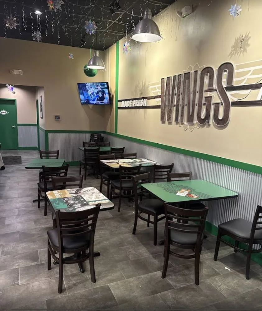 Wingstop food and storefront view at 75 Newport Ave in Rumford, Rhode Island