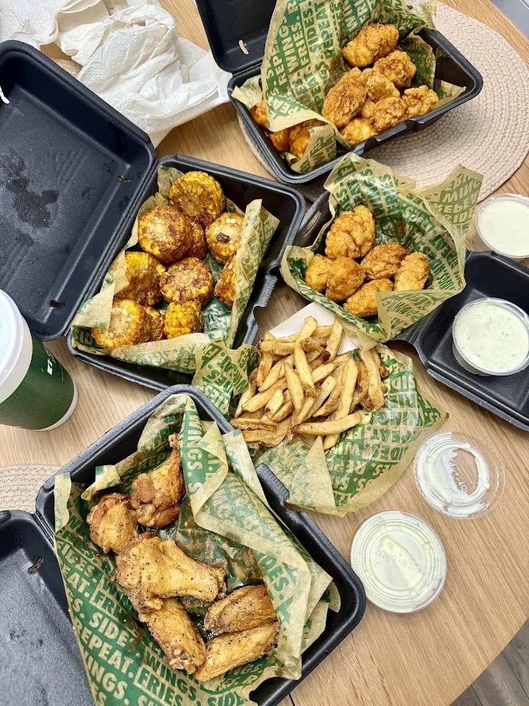 Wingstop food and storefront view at 224 Fresh Drive in Myrtle Beach, South Carolina